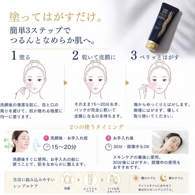 塗ってはがすだけ 簡単3ステップ 2つの使うタイミング